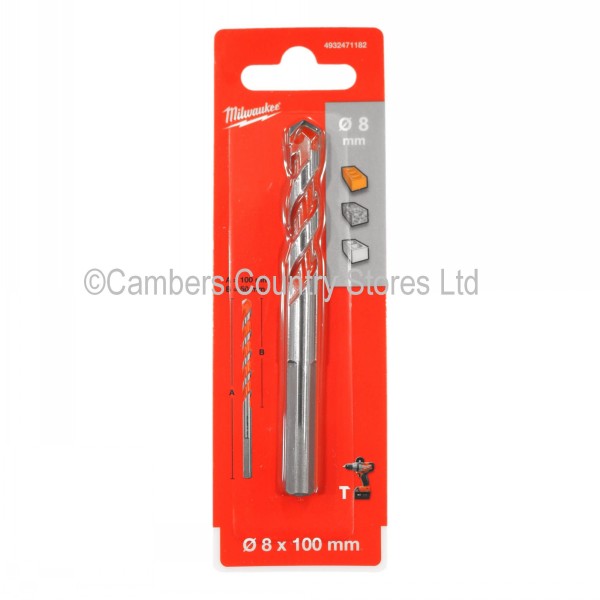 Milwaukee Concrete Drill Bit 8.0 x 100 Cambers Country Store